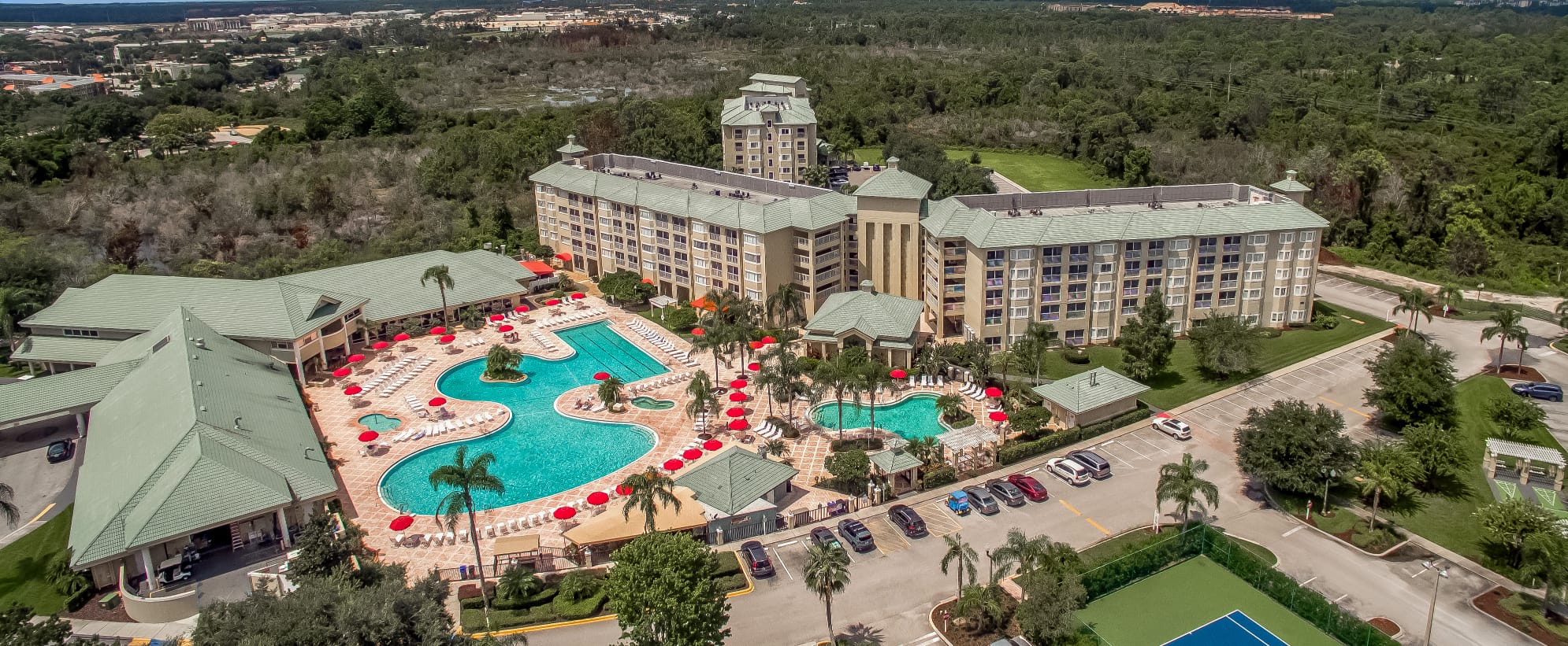 Drone view of Silver Lake Resort